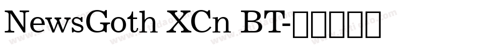NewsGoth XCn BT字体转换